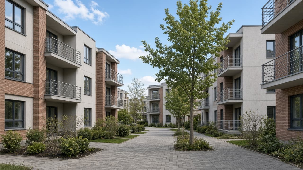A residential building managed in Stratafi